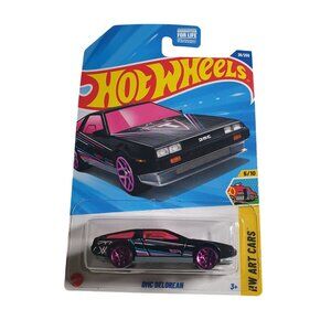 Hot Wheels HW Art Cars DMC Delorean Black Pink 36/250 Die Cast Car 5/10